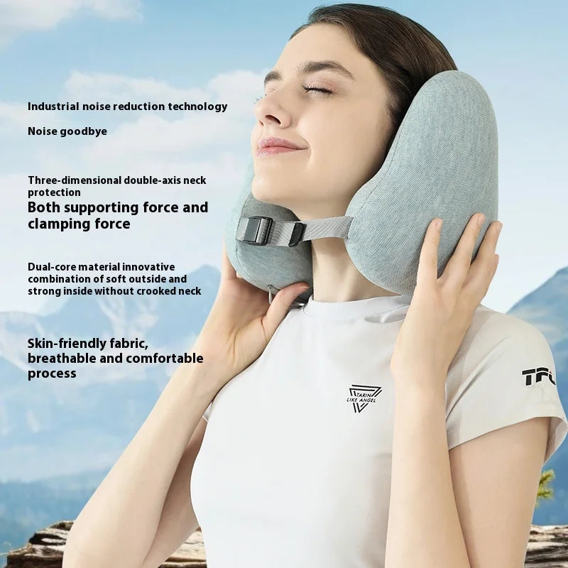 U-shaped pillow, nap pillow, prone pillow, airplane high-speed rail neck protection, memory cotton, essential tool for office tr