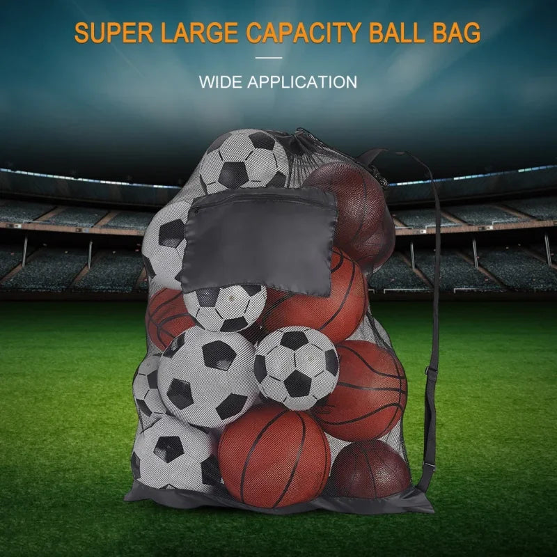 Extra Large Drawstring Mesh Bag, Durable Net Storage Bag, for Toys, Balls & Sports Equipment