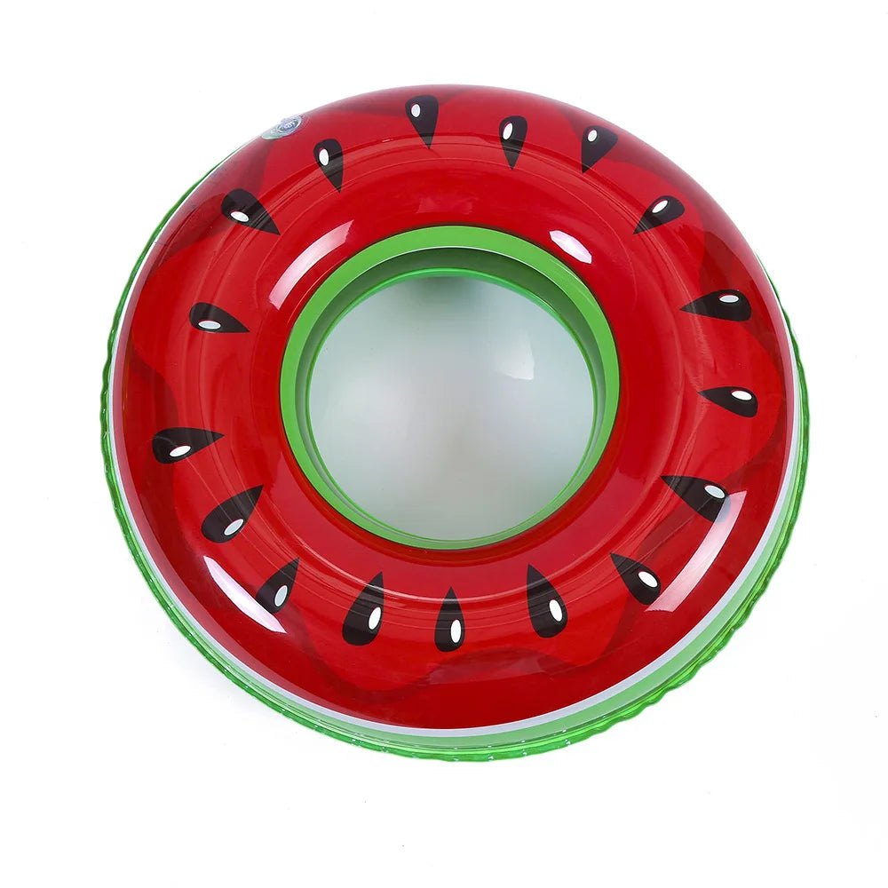 90 cm Inflatable Swimming Ring, Fruit Patterned, with Anti Leakage Valve, Thick PVC Material