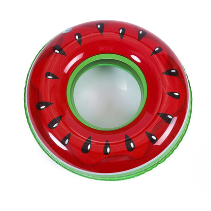 90 cm Inflatable Swimming Ring, Fruit Patterned, with Anti Leakage Valve, Thick PVC Material