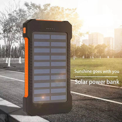 200000mAh Large Capacity Solar Power Bank Portable W/ Lanyard Compass External Battery Outdoor Charging Powerbank For Xiaomi