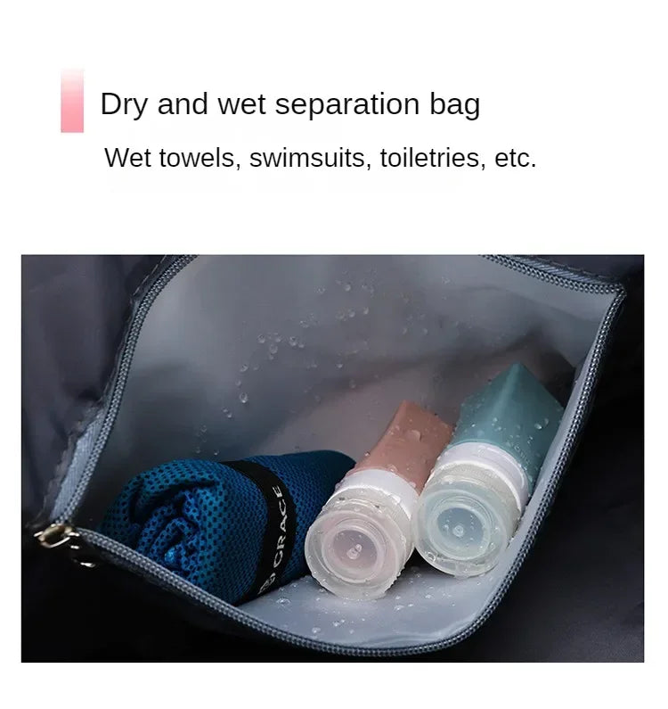 Large Capacity Sport Bag, with Dry / Wet Separation, Shoulder Bag for Fitness, Gym, Outdoor, Travel