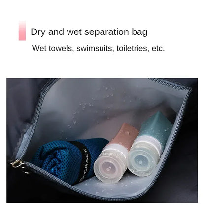 Large Capacity Sport Bag, with Dry / Wet Separation, Shoulder Bag for Fitness, Gym, Outdoor, Travel