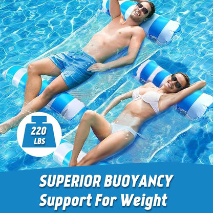 Swimming Pool Inflatable Cylindrical Striped Dual Tube, Suitable for Pools & Beach