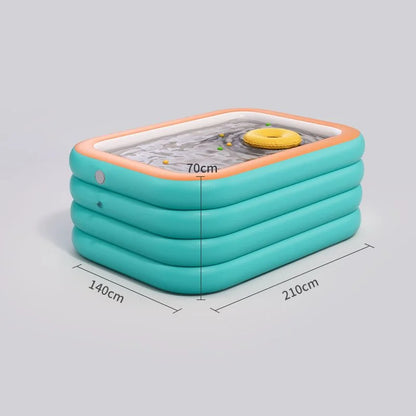 1.8/2.1/2.6/3M Inflatable Swimming Pool, for Children & Adult, PVC Material, Thickened Summer Baby Play Pool