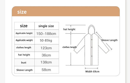 Adult Long Raincoats EVA Impermeable Waterproof Rain Coat Men Women Travel Hooded Beam Port Rain Poncho For Fishing Camping