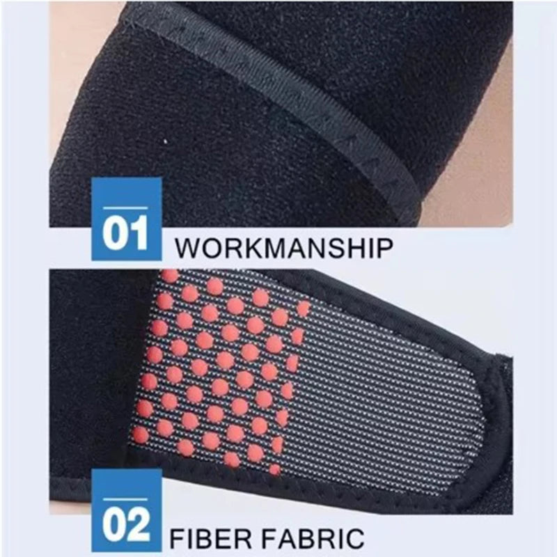 Self-Heating Wrist Band, Magnetic Therapy Support Brace Wrap, Heated Compression Belt