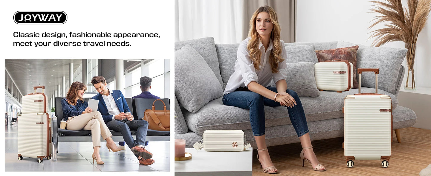 Joyway Expandable Luggage Sets 5 Piece, Lightweight Durable Hard Shell Travel Suitcase Set with TSA Lock, Spinner Wheels