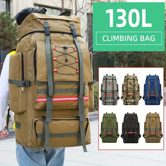 130L Hiking Camping Backpack Travel Large Luggage Bag Men Trekking Outdoor Sports Pack Molle Trekking Rucksack For Men Big Bag