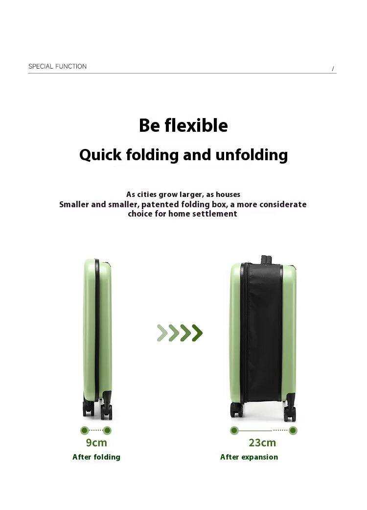 20/24/28Foldable Upright Luggage-Inch Universal Wheel Suitcase Portable Storage Luggage Password Boarding Bag