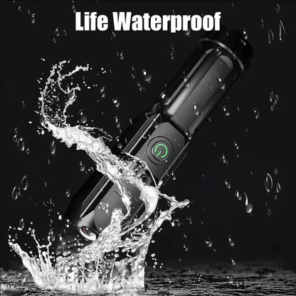 Strong Light Flashlight Outdoor Emergency Multi Functional USB Camping Light Lighting Flashlight Working Side Charging