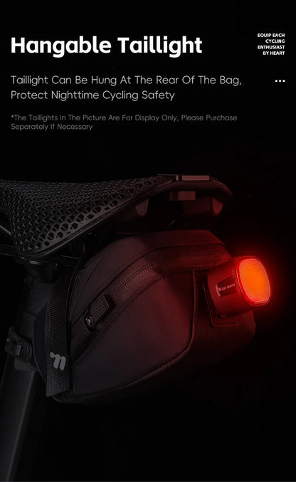 Bicycle Saddle Bag Lightweight Portable Bike Bag 0.8L Multi-Function Storage Pouch Tail Bag Cycling Accessories