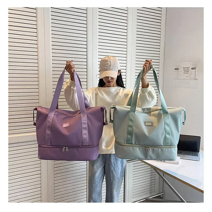 Large Capacity Sport Bag, with Dry / Wet Separation, Shoulder Bag for Fitness, Gym, Outdoor, Travel