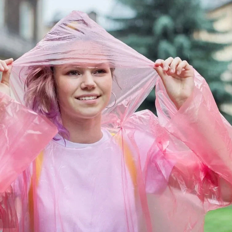 Portable Raincoat Ball Disposable Raincoats Waterproof Transparent Rain Cover Emergency Coat for Traveling Camping Outdoor Sport