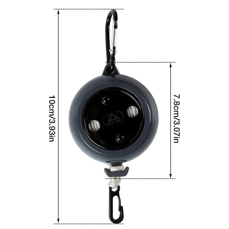 Outdoor Retractable Clothesline Adjustable 32ft/10M Camping Clothesline Portable Clothes Drying Rack Windproof Washing Line Rope