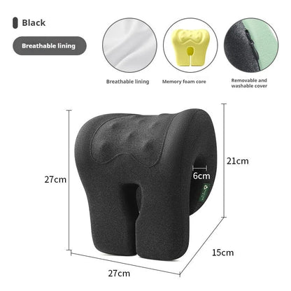 Office Chair Headrest Pillow Head Neck Shoulder Support Cushion Ergonomic Neck Pain Relief Memory Foam Travel Sleeping Pillow