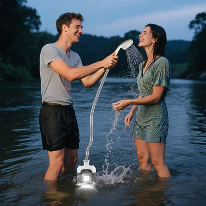 Outdoor Shower Head Rainfall Shower Large Flow Portable Showerhead Shower Mixer Bathroom Accessories For Camping Home Travel New