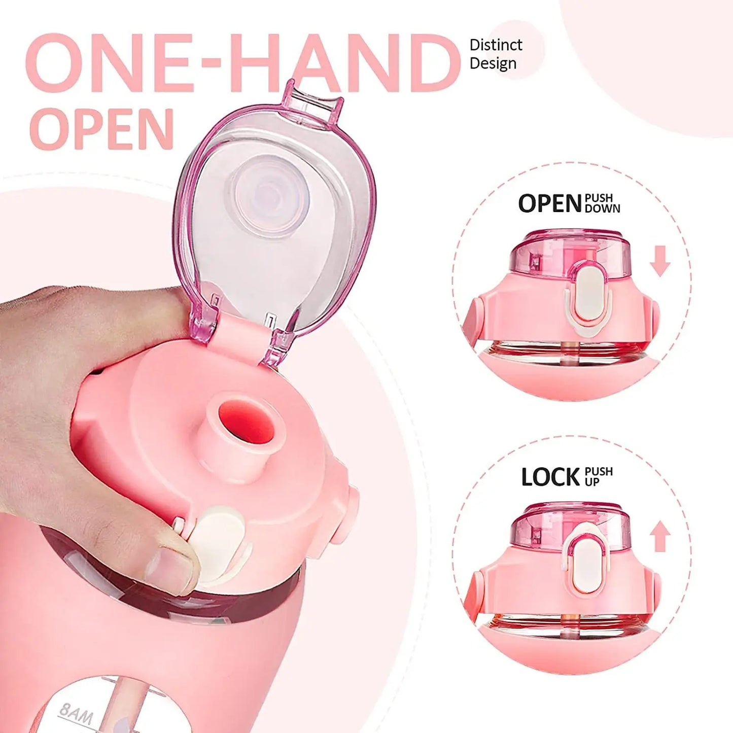 2024 New 946ml/1656ml/1892ml Glass Bottle With Silicone Straw Sleeve And Time Marker Camping Home Office Gym Glass Water Bottle