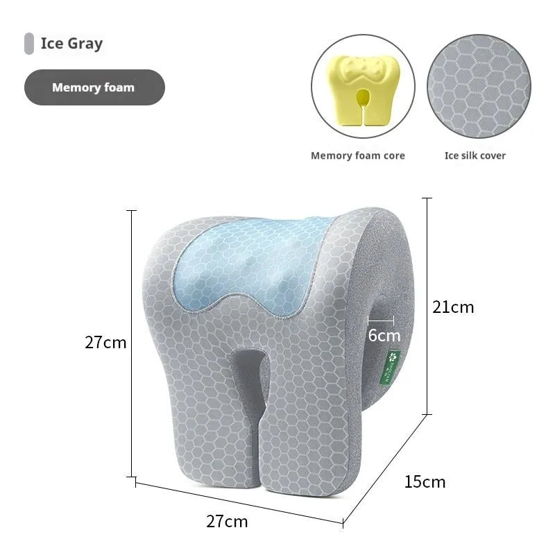 Office Chair Headrest Pillow Head Neck Shoulder Support Cushion Ergonomic Neck Pain Relief Memory Foam Travel Sleeping Pillow