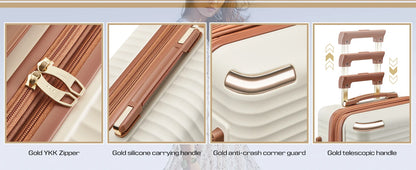 Joyway Expandable Luggage Sets 5 Piece, Lightweight Durable Hard Shell Travel Suitcase Set with TSA Lock, Spinner Wheels