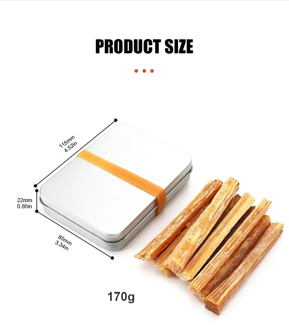 1box Fatwood Fire Starter Stick Outdoor Fire-making Tools Natural Firestarting Wood Sticks for Camping Hiking Emergency Survival