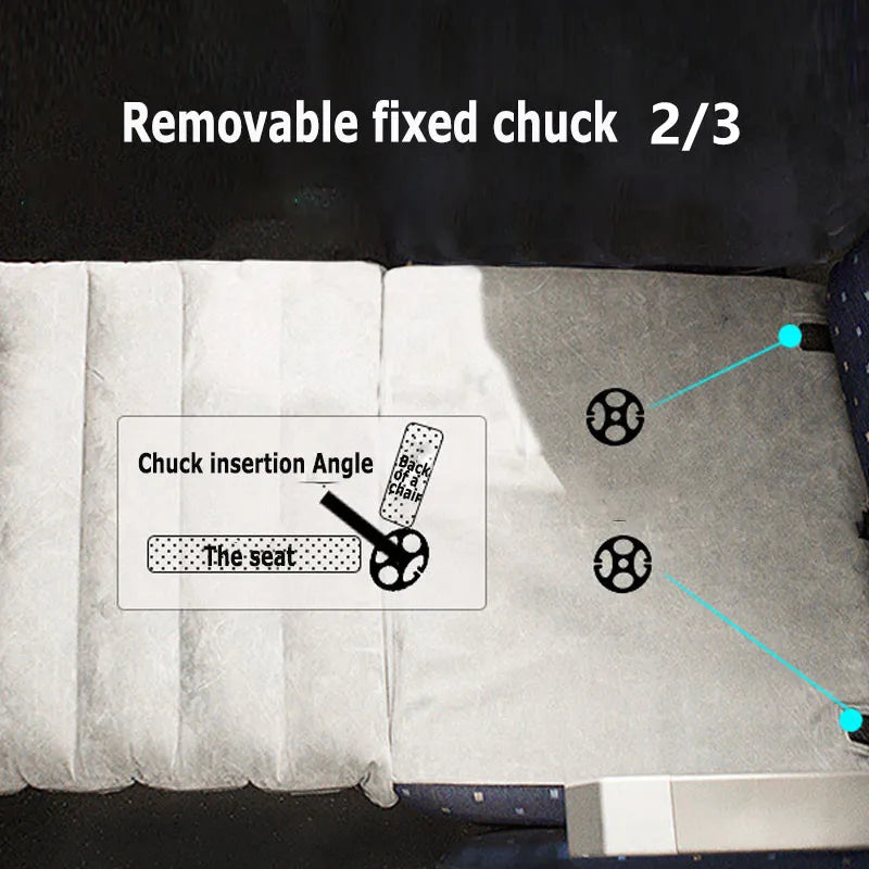 Adjustable Travel Pillow, with Inflatable Seat Cover, Foot Resting Pillow When Traveling by Train, Bus & Plane