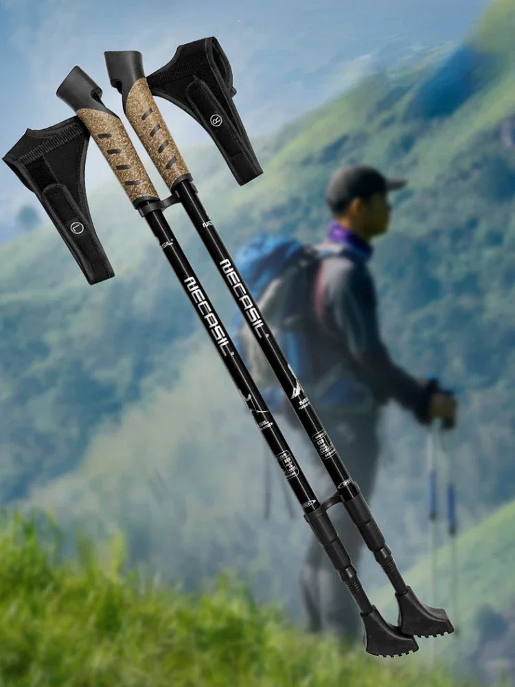 2PCS Trekking Poles, Telescopic Aluminum Alloy Walking Sticks, for Hiking