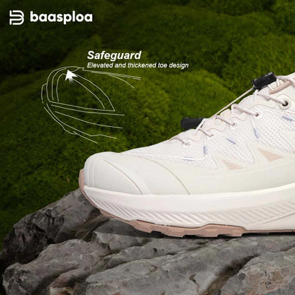 Baasploa Women Hiking Shoes Fashion Comfort Rubber Sole Non-Slip Wear-Resistant Sport Shoes Female Breathable Outdoor Sneakers