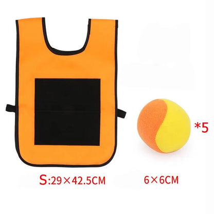 Outdoor Sport Game, Waistcoat With Sticky Ball Throwing, Kids Sport Toy