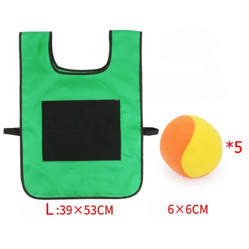 Outdoor Sport Game, Waistcoat With Sticky Ball Throwing, Kids Sport Toy