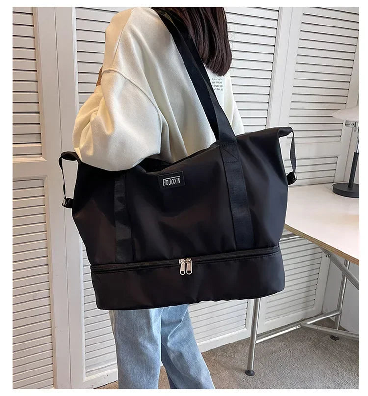 Large Capacity Sport Bag, with Dry / Wet Separation, Shoulder Bag for Fitness, Gym, Outdoor, Travel