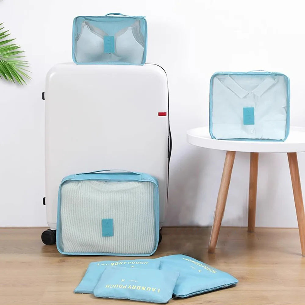 6PCS/set Storage bags and laundry bags – Travel storage bags to store luggage, portable suitcases and clothes compression