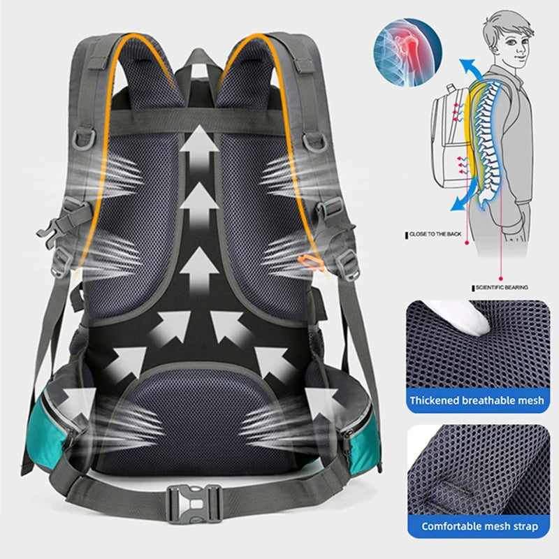 50L Camping Backpack, for Hiking, Trekking, Climbing, Travel