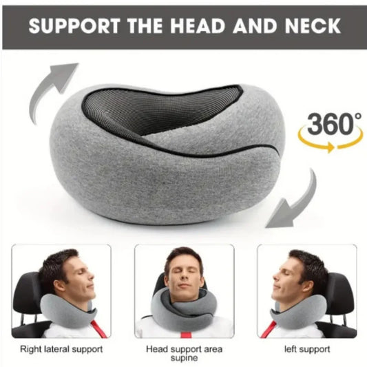 Portable U-shaped Travel Pillow Memory Foam Snail Pillow Travel Neck Support Neck Pillow Adjustable Soft Noon Break Pillows