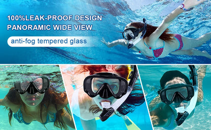 Professional Snorkel Diving Mask, Diving Goggles & Tube Snorkeling Set for Children