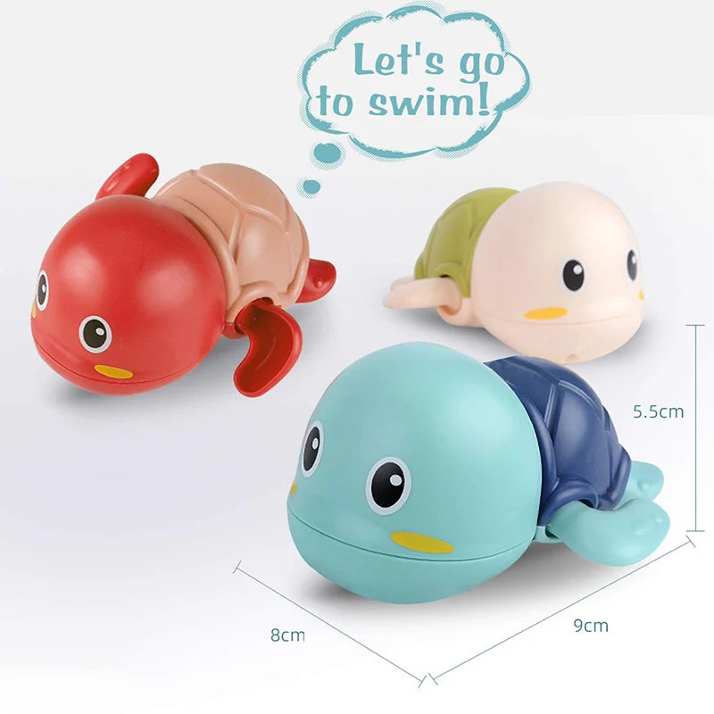 Baby Bath Toys, Cute Swimming Turtle, Whale, Crab, Frog, Penguin, Duck Classic Chain Clockwork Water Toy, For Kids, Water Playing Toys