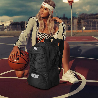 Sport Backpack, with Separate Ball Holder & Shoes Compartment, Best for Basketball, Soccer, Volleyball