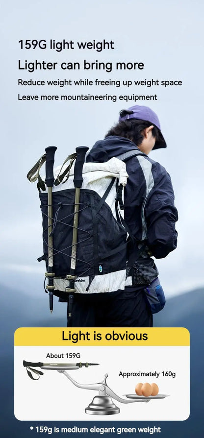 Naturehike 3-Section Trekking Pole 3K Carbon Fiber Ultralight Adjustable EVA Walking Stick Outdoor Hiking Telescopic Pole EXT1