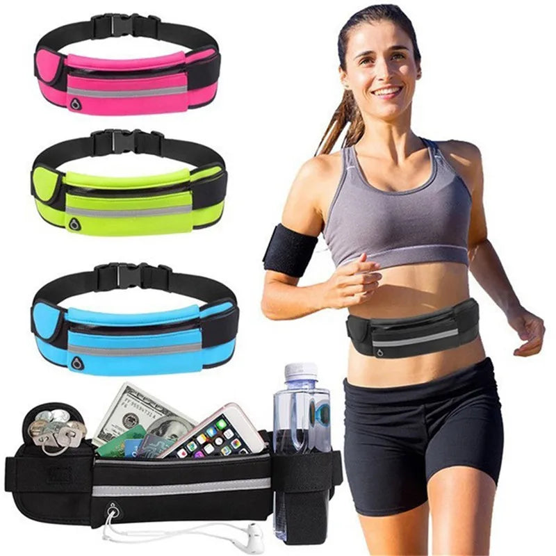 Sport Running Waist Bag, For Women & Men, Waterproof Comfortable Gym Safety Bag, Cycling Phone Case, Running Belt