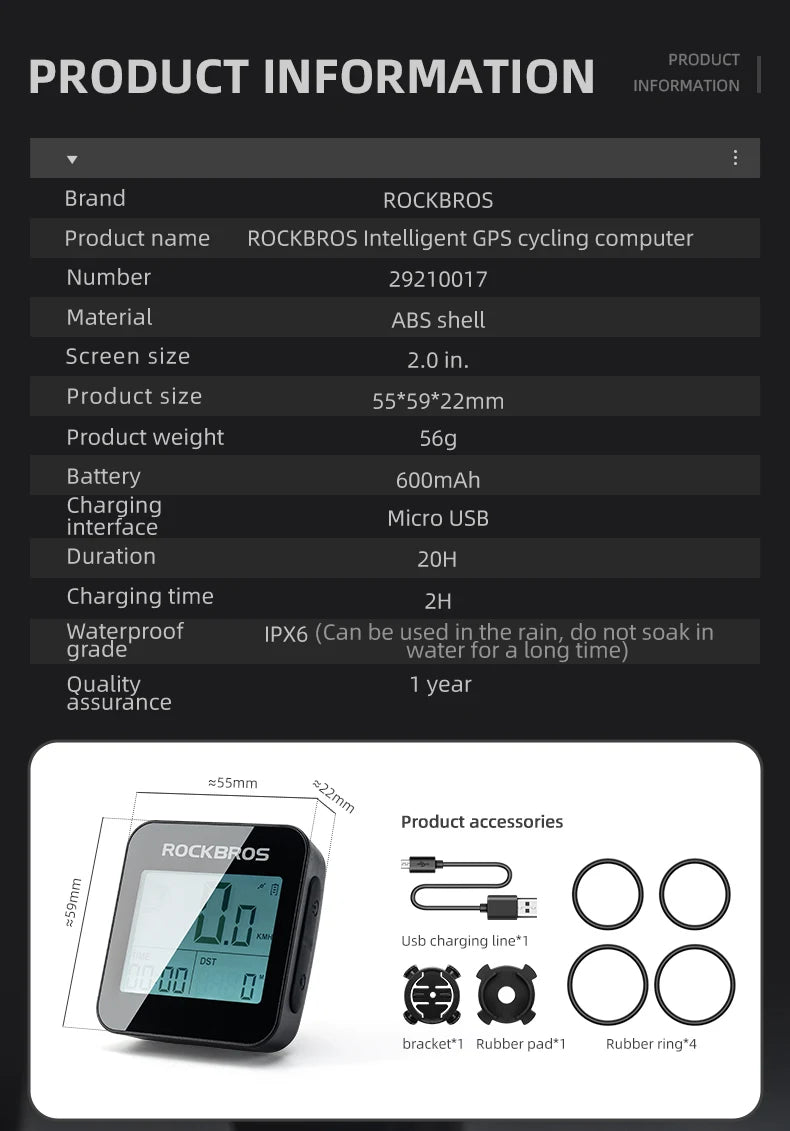 Speedometer Road Bike MTB IPX6 Waterproof Wireless Stopwatch Cycling Odometer, Bicycle Accessories