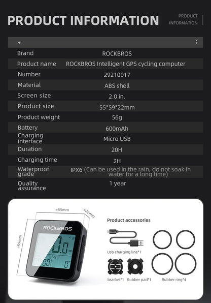 Speedometer Road Bike MTB IPX6 Waterproof Wireless Stopwatch Cycling Odometer, Bicycle Accessories