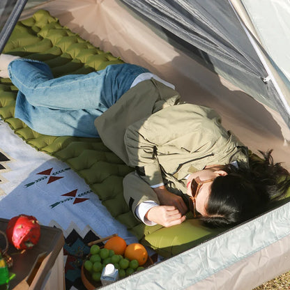 Outdoor camping air mattress Thickened ultra-light sleeping mattress Built-in pillows and pump air cushions for travel climbing