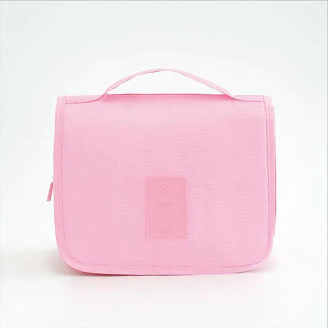 Polyester Hook Cosmetic Bag Women Makeup Bag High Capacity Toiletry Storage Pouch Travel Make Up Organizer Waterproof Beauty Bag
