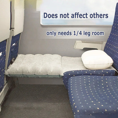 Adjustable Travel Pillow, with Inflatable Seat Cover, Foot Resting Pillow When Traveling by Train, Bus & Plane