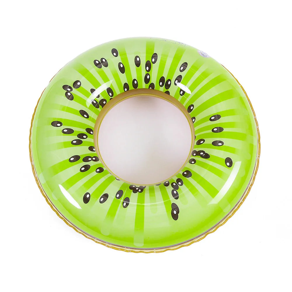 90 cm Inflatable Swimming Ring, Fruit Patterned, with Anti Leakage Valve, Thick PVC Material