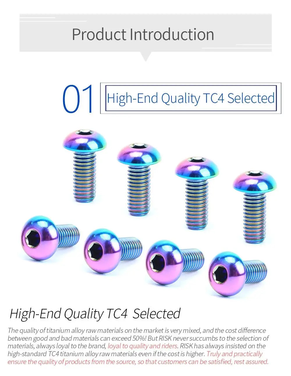 M5x12mm Titanium Alloy Bike Bottle Holder Screw Bicycle Water Bottle Cage Bolts Mountain Road Bike Accessories