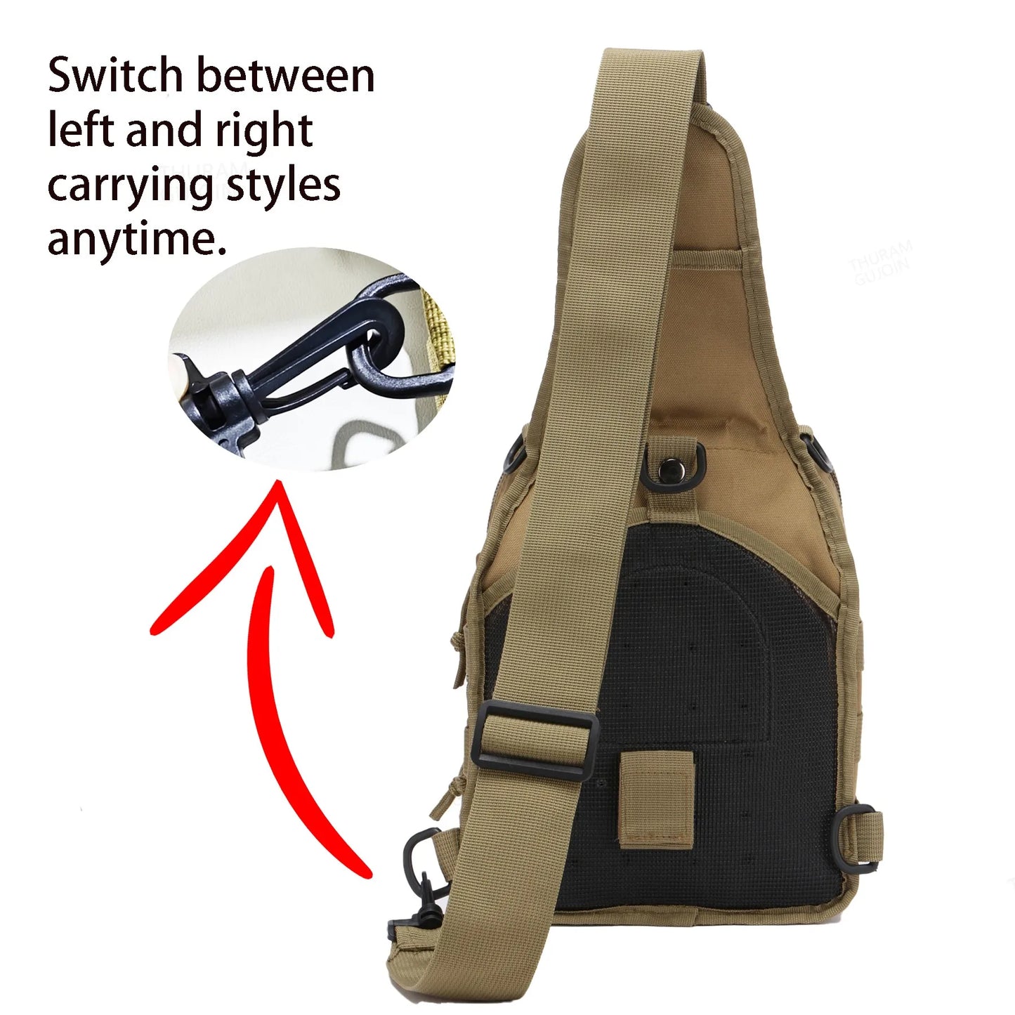 THURAM Outdoor Tactical Bag Backpack Sport Bag Pack Sling Shoulder Backpack for Every Day Carry