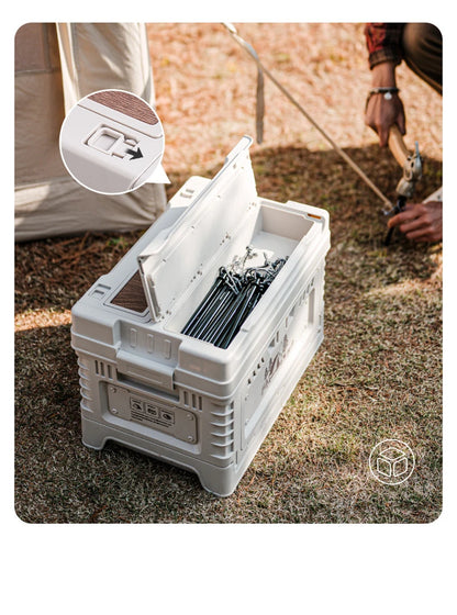 Naturehike Camping Box 60L Large Capacity Folding Storage Box 25L 30L 50L Home Bedside Table Outdoor Travel Picnic PP Sundry Box