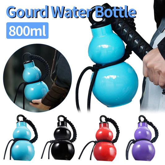 800ML New Chinese Retro-Inspired Gourd Water Bottle Large Capacity Wine Bottle PC Durable Water Kettle Outdoor Sports Wukong