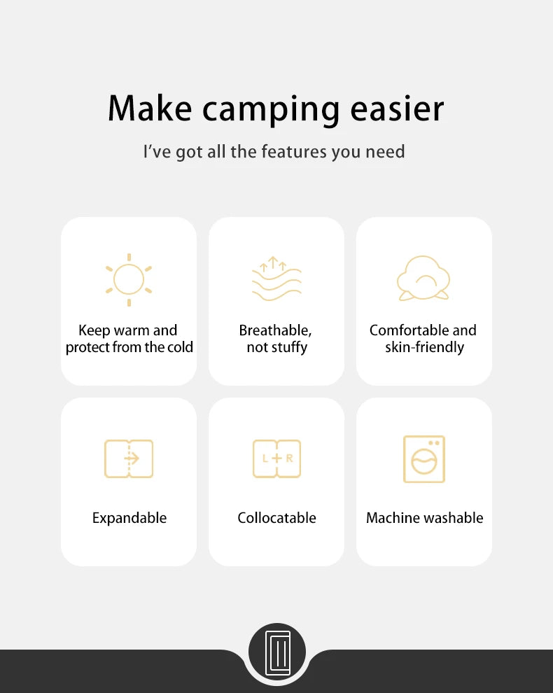 Naturehike L150 3 Season Sleeping Bags Ultralight Machine Washable Summer Sleeping Gear Outdoor Spliceable Camping Sleeping Bag